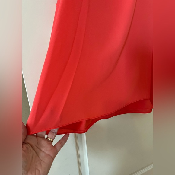 Nine West Deep Coral Women's Sleeveless V-Neck Lined Top Women’s size XL - Picture 16 of 16